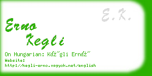 erno kegli business card